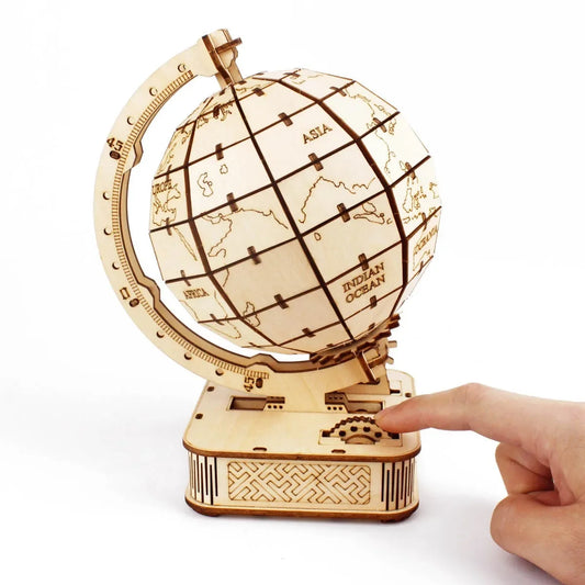 Puzzle Globe 3D en bois, jouet à assembler mécanique, bloc de construction, ensemble de modèles de terre pour adolescents, bricolage, géographie, carte du monde, jouet cadeau à construire