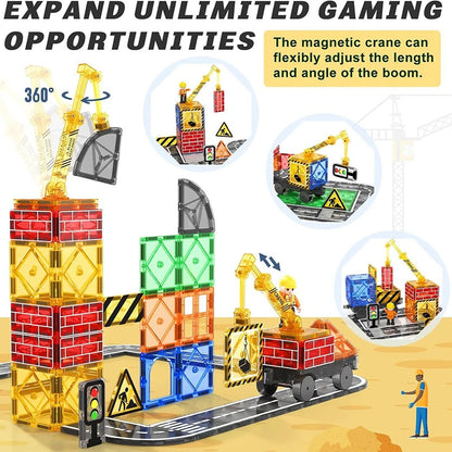 Ce jeu de construction magnétique voitures