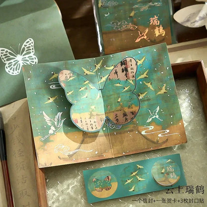 Carte postale pop up papillons