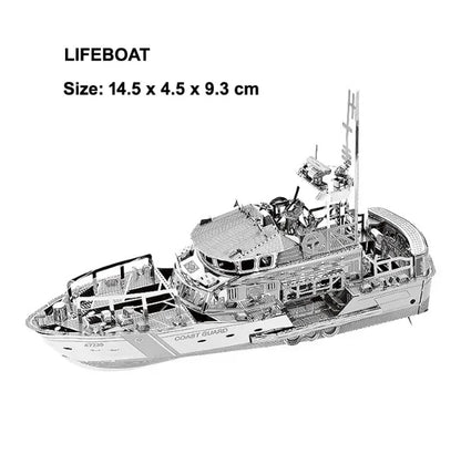 Kit de modèle de Puzzle en métal 3D, bateau, bricolage, découpé au Laser, jouet pour enfants