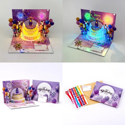 Carte postale en 3d pour anniversaire