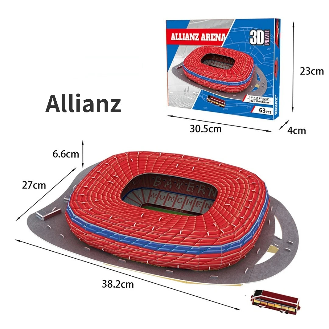 Un grand modèle de puzzle de stade en papier 3D pour les fans de football passionnés pour combattre à votre équipe à domicile