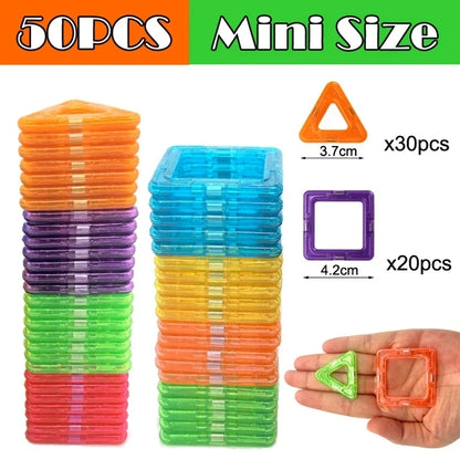 Jeu de construction magnétique de différentes tailles