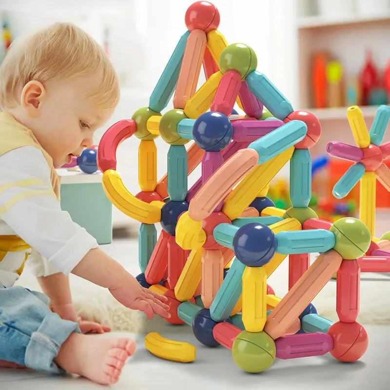 Jeu de construction magnétique 128 pièces