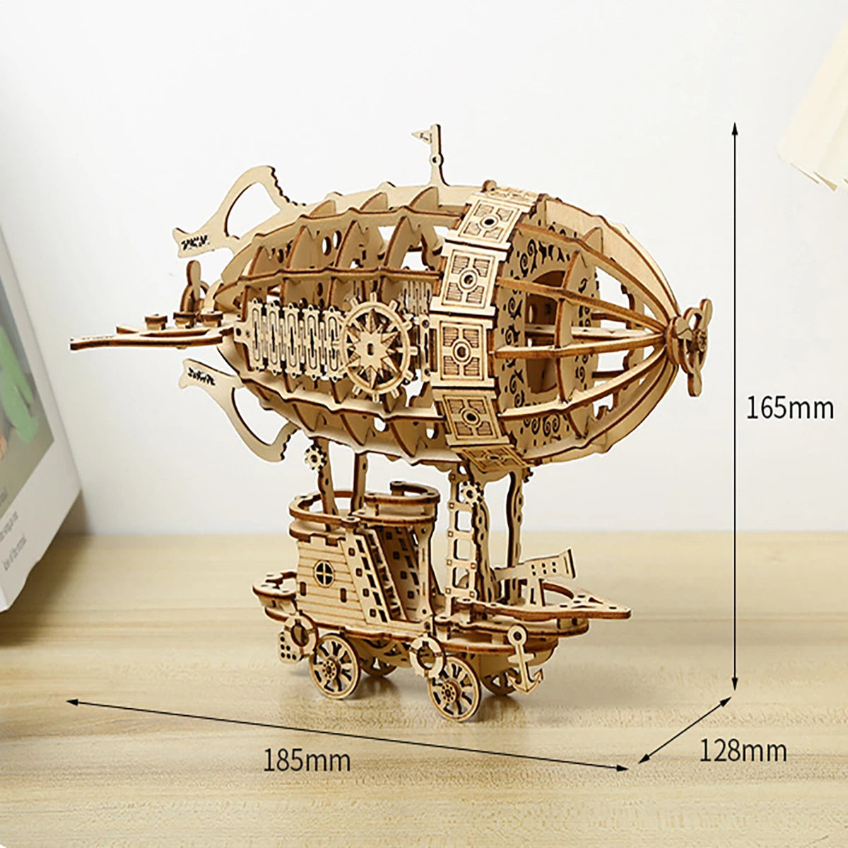 Modèle d'échelle de Puzzle en bois de voiture 3D dirigeable, Kit de modèle de bricolage, cadeau artisanal, décoration de la maison, Kit de modèle mécanique, jouet de construction