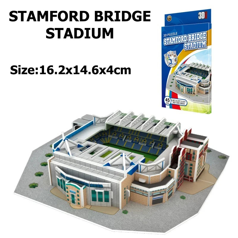 Jouets de Puzzle 3D pour enfants, simulation de terrain de Football, modèle de construction en papier, éducation précoce, capacité pratique, cadeaux pour fans de Football TMZ