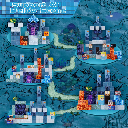 Blocs de construction magnétiques château et lave