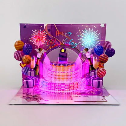 Carte postale en 3d pour anniversaire