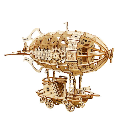 Modèle d'échelle de Puzzle en bois de voiture 3D dirigeable, Kit de modèle de bricolage, cadeau artisanal, décoration de la maison, Kit de modèle mécanique, jouet de construction