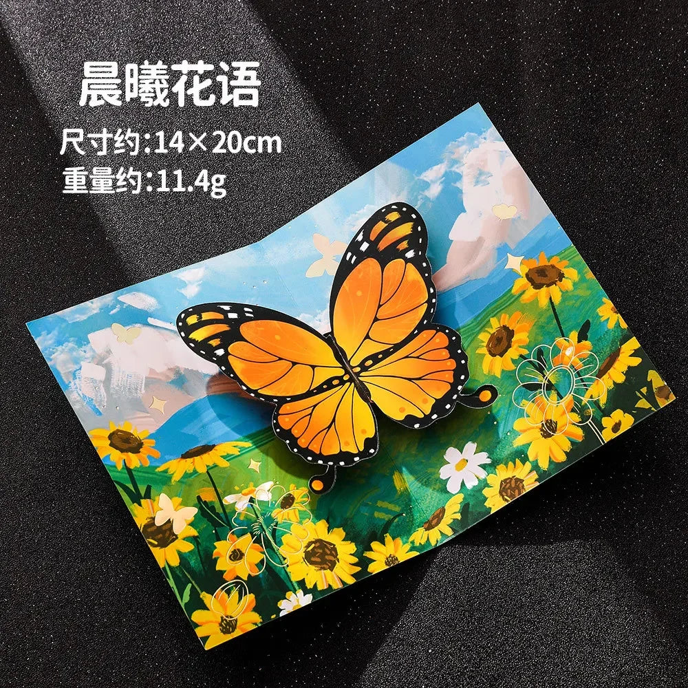 carte pop up fleurs
