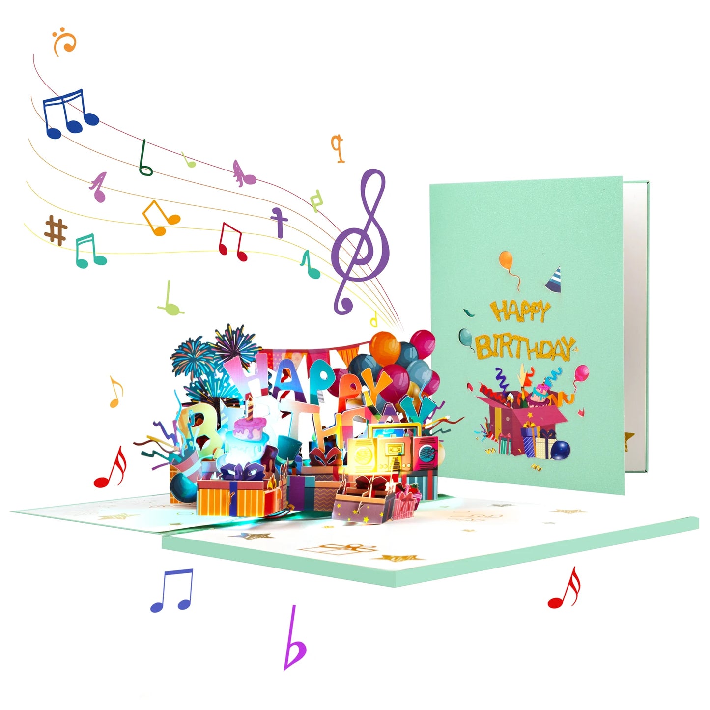 Carte postale pop up avec musique