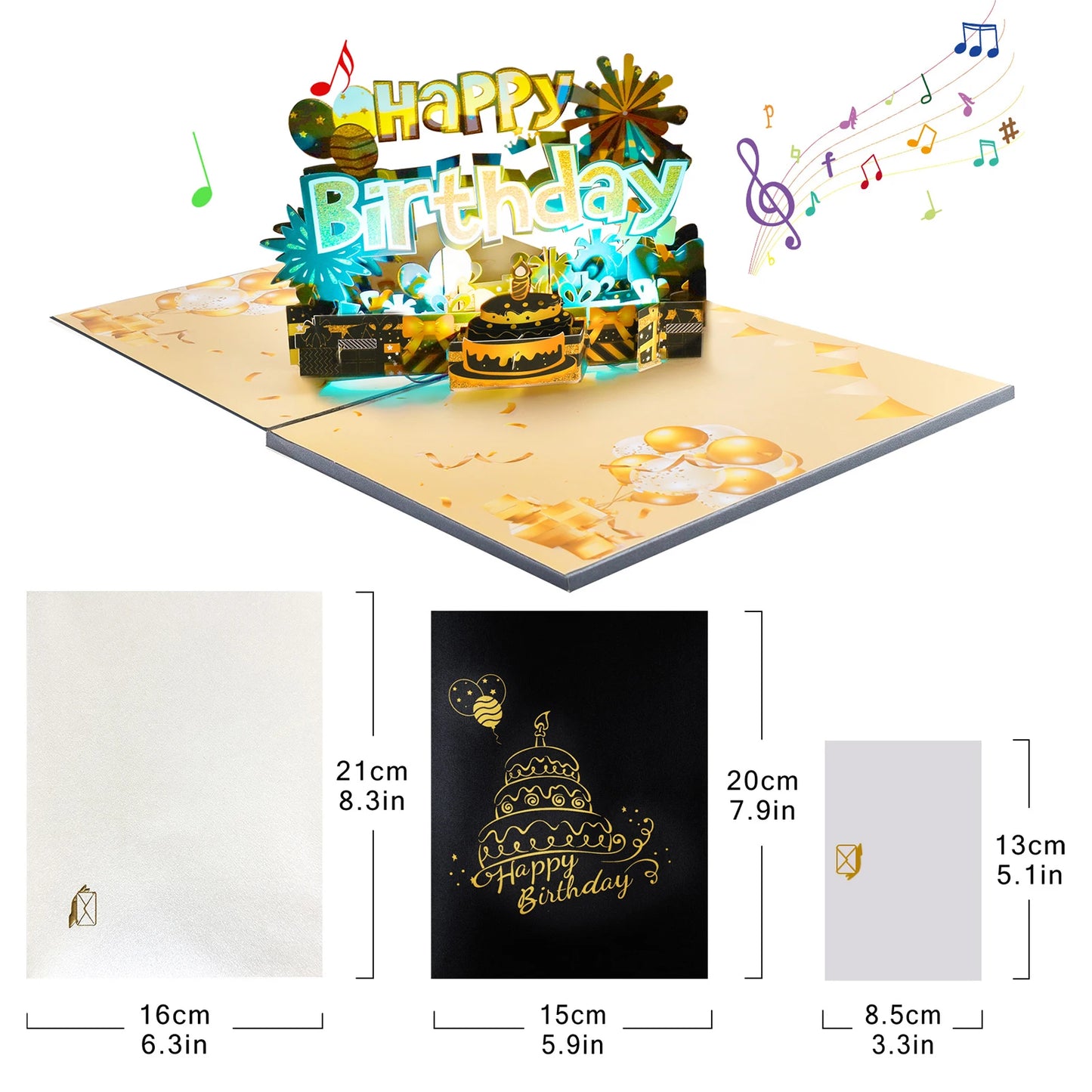 Carte postale pop up avec musique