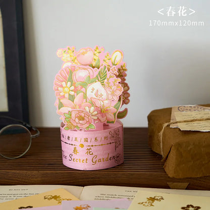 Carte postale pop up avec fleurs