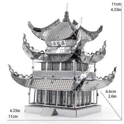 Puzzle 3D en métal, tour YueYang, cathédrale de basilice de Saint-Peter, cabine de plage, modèle d'assemblage, jouets cadeaux