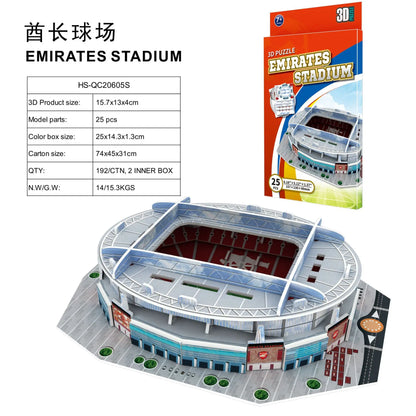 Puzzle en papier de terrain de Football 3D, bricolage, modèle de terrain de Football, jouets d'assemblage de stade de construction
