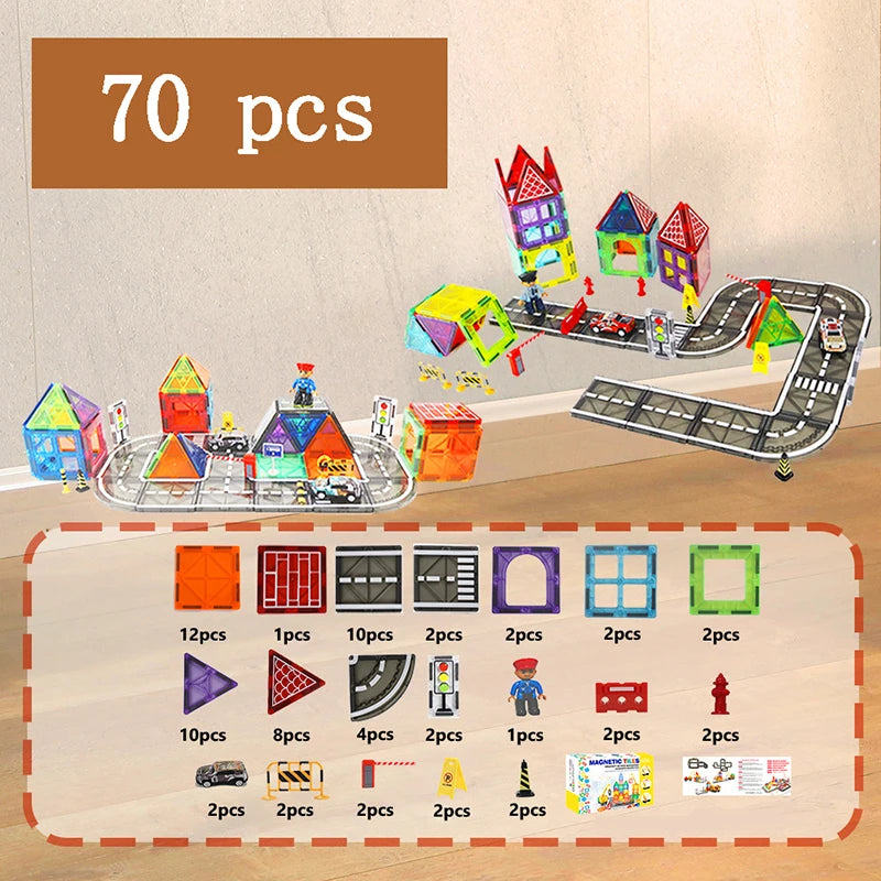 Ce jeu de construction magnétique voitures
