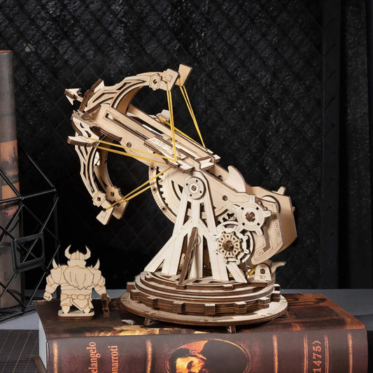 Siege Onager modèle d'échelle de Puzzle en bois de voiture 3D, Kit de modèle de bricolage, cadeau artisanal, décoration de la maison, Kit de modèle mécanique, jouet de construction
