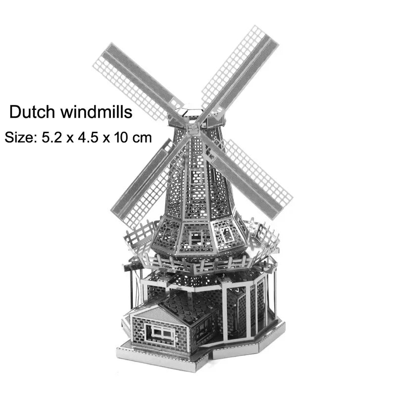 Puzzle 3D en métal, tour Yue Yang, Architecture classique chinoise, Kits de modèles d'assemblage, bricolage, découpé au Laser, jouet pour enfants et adultes