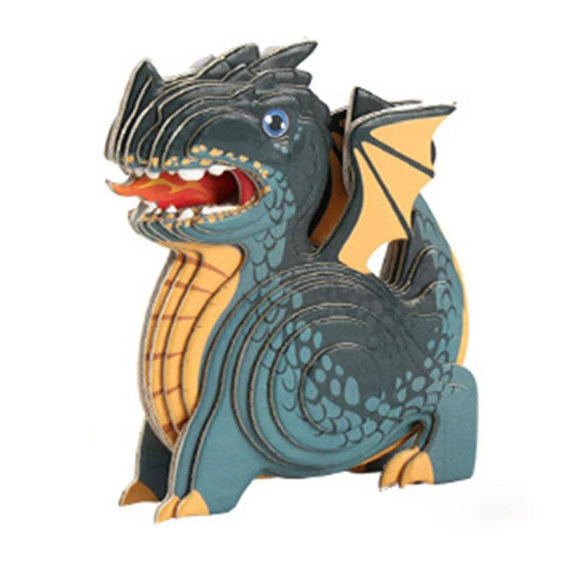 Puzzle en papier dinosaure 3D pour enfants, jouets Montessori, bricolage amusant, assemblage manuel, modèle tridimensionnel, jouet pour garçon et fille