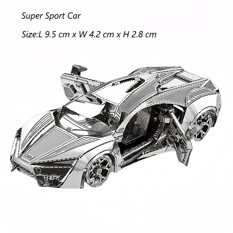 Puzzle 3D en métal, Super voiture de Sport, bricolage, modèle d'assemblage de véhicule fait à la main, jouets pour adultes et enfants
