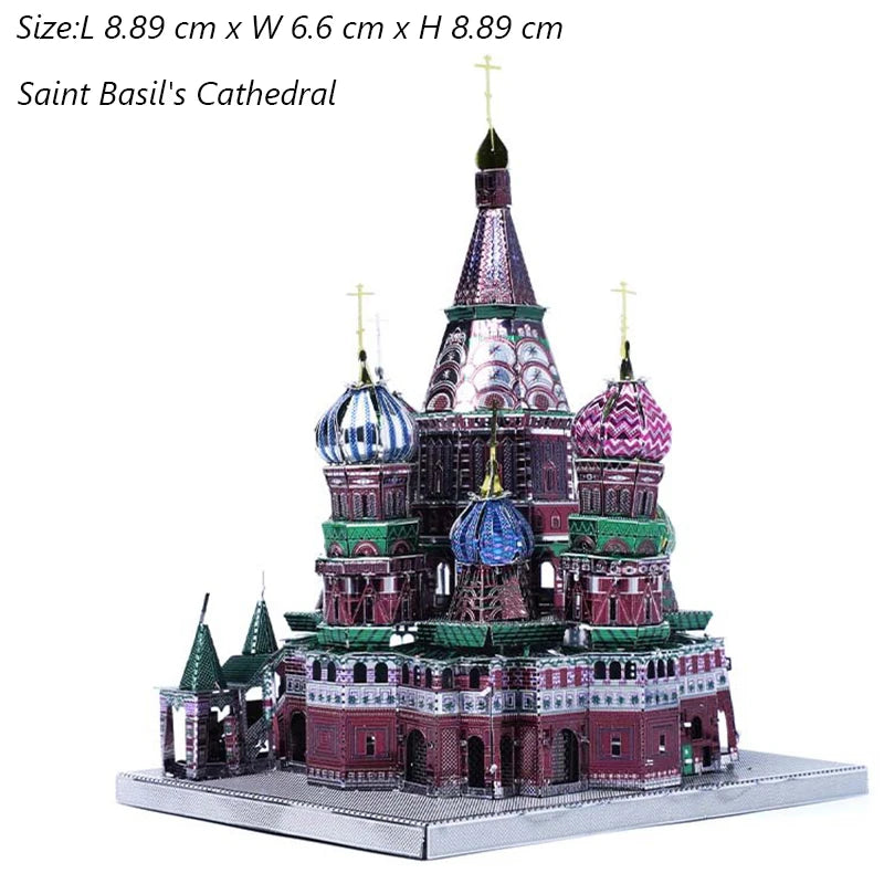 Puzzle 3D en métal, tour YueYang, cathédrale de basilice de Saint-Peter, cabine de plage, modèle d'assemblage, jouets cadeaux