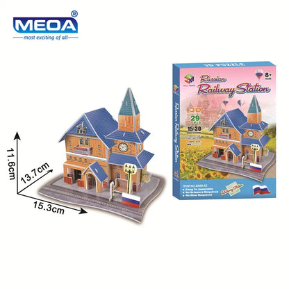 40 Style Architecture de renommée mondiale Construction 3D Puzzle modèle Construction 3D Puzzle jouets pour enfants cadeau de noël