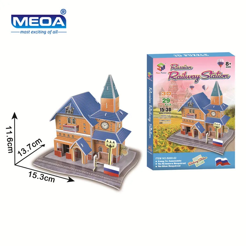 40 Style Architecture de renommée mondiale Construction 3D Puzzle modèle Construction 3D Puzzle jouets pour enfants cadeau de noël