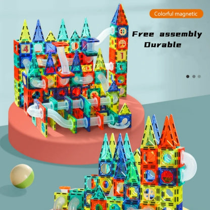 jeu de construction magnétique et circuit à billes
